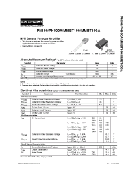 Datasheet MMBT100A manufacturer Fairchild